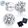 thumbnail image 1 of MomentWish 2 Carat Moissanite Studs Earrings S925 Sterling Silver Birthday Christmas Mother's Day Graduation Gifts for Women, 1 of 10