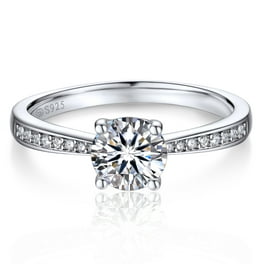Everly Women s Diamond Sterling Silver Engagement Ring Walmart