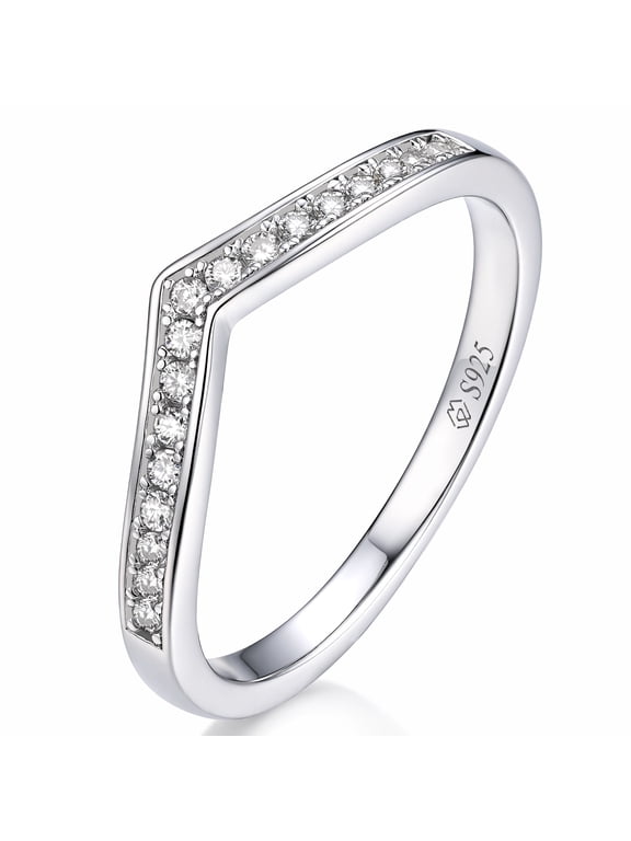 Wedding Ring for Women 925 Sterling Silver D Volor VVS1 Moissanite Couple Rings-Size6.5