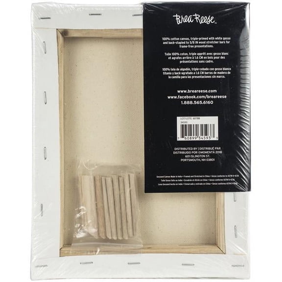Momenta BR34593 8 x 10 in. Brea Reese Canvas, White - Pack of 2