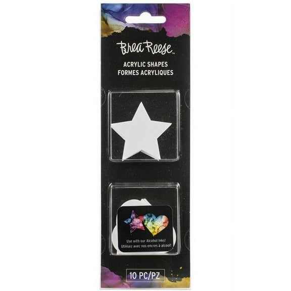 Momenta BR35445 Brea Reese - Acrylic Shapes - White - Stars & Hearts