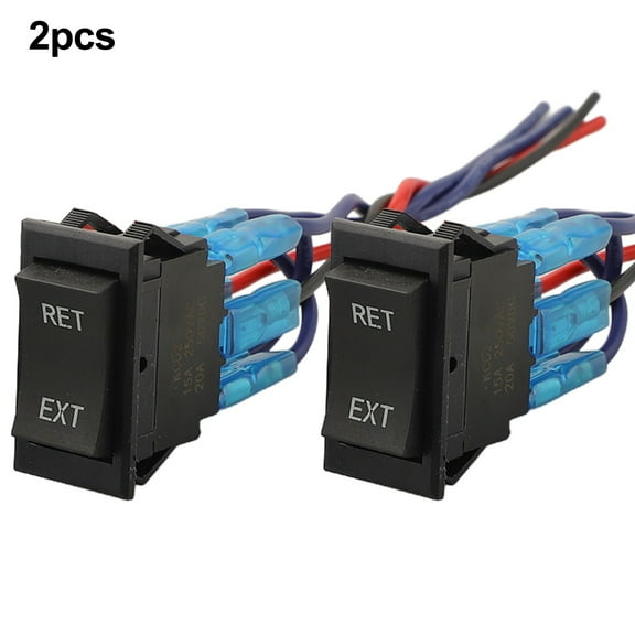 Momentary 6 Pin Rocker Switch 3 Position ON-OFF-ON Power Polarity Reverse Toggle Switch for RV 16A 250V AC 20A 125V AC Pre-Wired Black 45x20x45mm