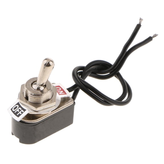 Momentary Car Universal Heavy Duty 3A/250V 2 Terminal Rocker Toggle Switch Metal Knob 1