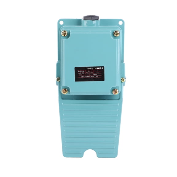 Momentary Nonslip Aluminum Treadle Foot Pedal Switch TFS-402 (AC 380V/220V 3A, 7.87 x 3.94 x 3.15 inches / 20 x 10 x 8 cm)