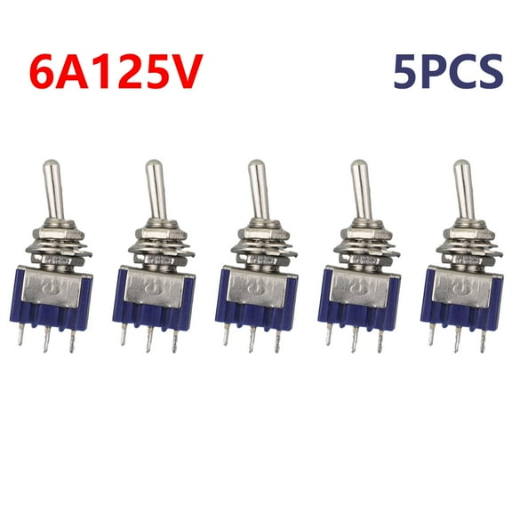 Momentary Toggle Switch Toggle Switch 3 Way Ac125V 6A Double Pole Double Throw Mst-103 Marine Rocker On/Off/On