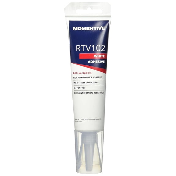Momentive-RTV102-2.8 RTV102 One Part Silicone Sealant, 2.8 Ounce Tube, White