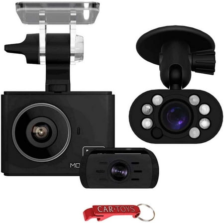 Momento MD-6200 M6 Wi-Fi HD Front and Rear Dash Camera Bundle w/MD-IC6200 Interior Infrared Camera (MD-IC6) to Record Activity Inside Car. Recommended for Taxi, Ride Share, and Other Pro Drivers.