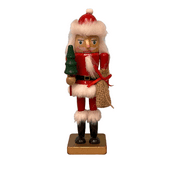 Momentum Brand Wooden Christmas 8 1/4" Nutcracker Santa.