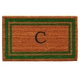 thumbnail image 1 of Momentum Mats Green Border Monogram Doormat (1'6 x 2'6), 1 of 4