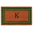 thumbnail image 1 of Momentum Mats Green Border Monogram Doormat (1'6 x 2'6), 1 of 5
