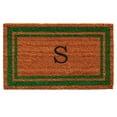 thumbnail image 1 of Momentum Mats Green Border Monogram Doormat (1'6 x 2'6), 1 of 5