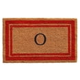 thumbnail image 1 of Momentum Mats Red Border Monogram Doormat (1'6 x 2'6), 1 of 5