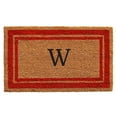 thumbnail image 1 of Momentum Mats Red Border Monogram Doormat (1'6 x 2'6), 1 of 5