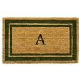 thumbnail image 1 of Momentum Mats Sage Green Border Monogram Doormat (1'6 x 2'6), 1 of 5