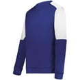 thumbnail image 1 of Holloway 223525.450.3XL Momentum Team Fleece Crew T-Shirt, Purple & White - 3XL, 1 of 1