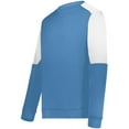 thumbnail image 1 of Holloway 223525.293.2XL Momentum Team Fleece Crew T-Shirt, Columbia Blue & White - 2XL, 1 of 1