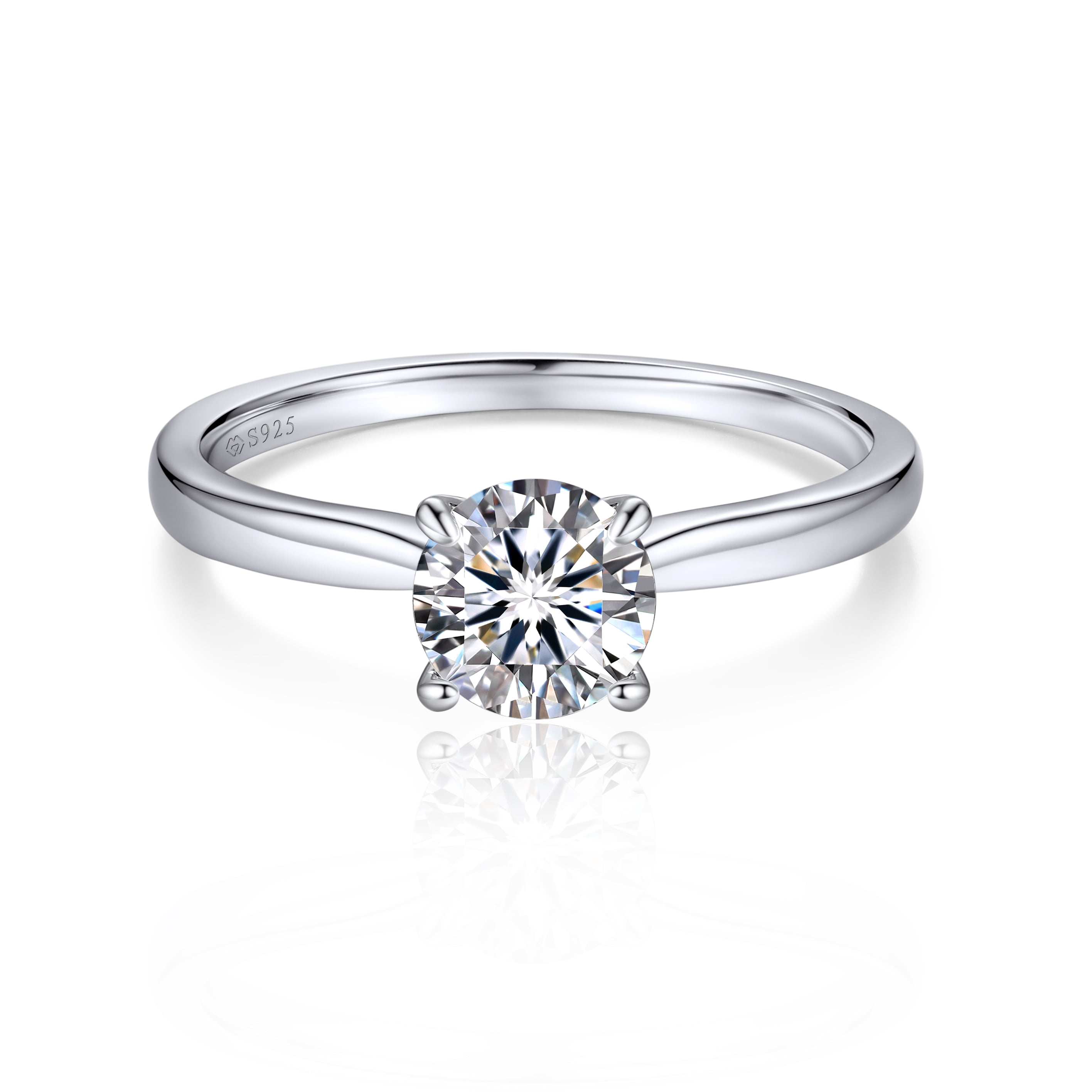 Momentwish 1 Carat Moissanite Engagement Ring - D 