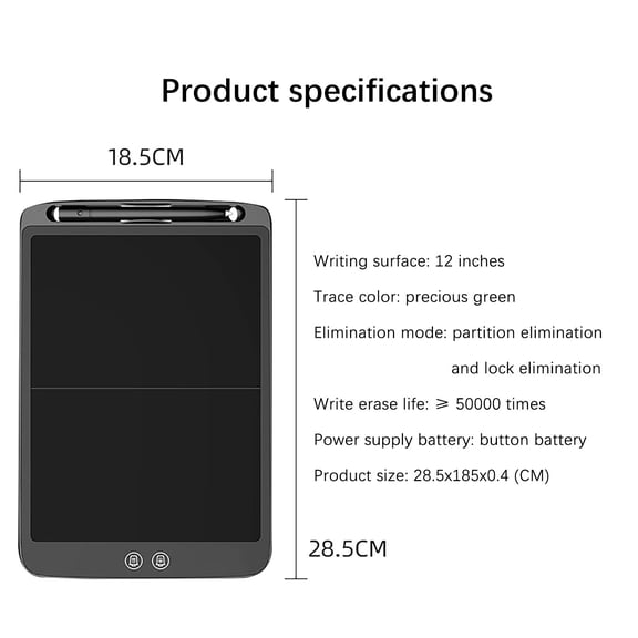 Momihoom 12-Inch LCD Handwriting Board with Split Screen, Pressure Sensitivity, and Stylus