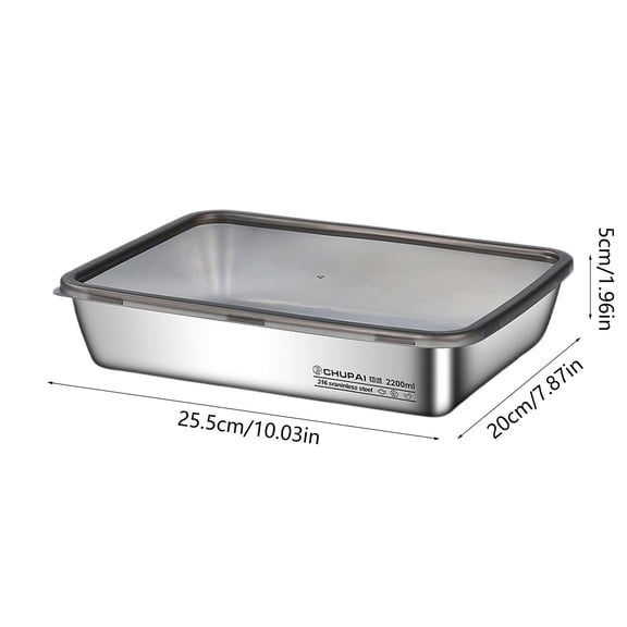 Momihoom 316L Stainless Steel Dumpling Box with Lid, Premium Freezer Box and Meal Prep Container