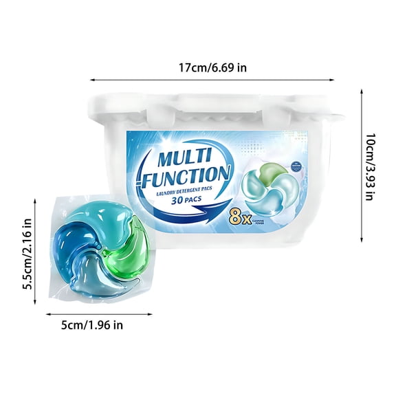 Momihoom 4-in-1 Concentrated Laundry Detergent Beads, Stain Removal and Fabric Softening Pods