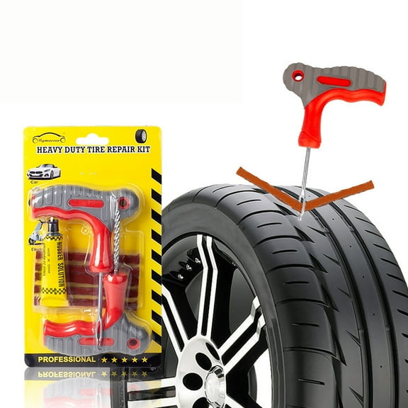 Momihoom 4-pcs Universal Tire Repair Tool Vacuum Tire Repair Tool Motorcycle Electric Vehicle Repair Tire Repair Kit Car Tire Repair Tool