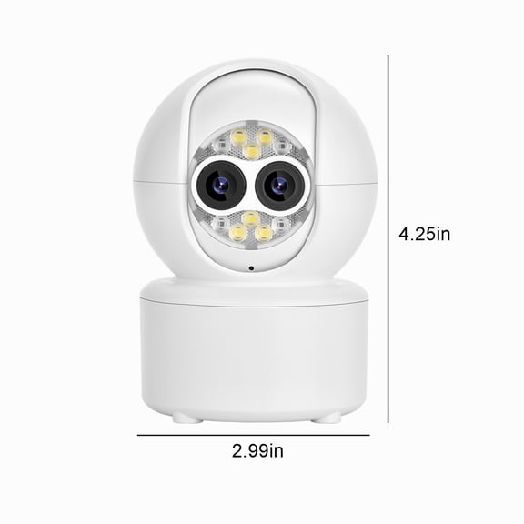 Momihoom 4MP Smart WiFi Indoor Security Camera with 360° Panoramic View, Color Night Vision, and Two-Way Audio
