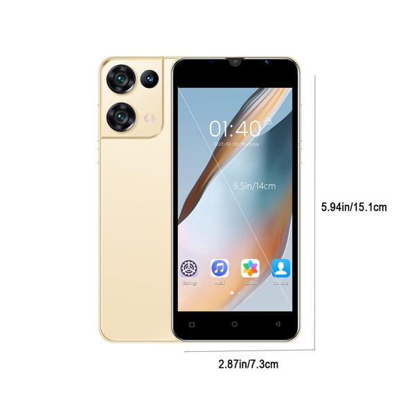 Momihoom 5.5-Inch Android Smartphone, Quad-Core with Dual Camera and Expandable Storage