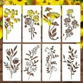 thumbnail image 1 of Momihoom 8 Pcs Large Flower Stencils for Wood Fence Arts and Crafts Wall Stencils for Painting on Wood, DIY Decoration (Flowers and Weeds), 1 of 5