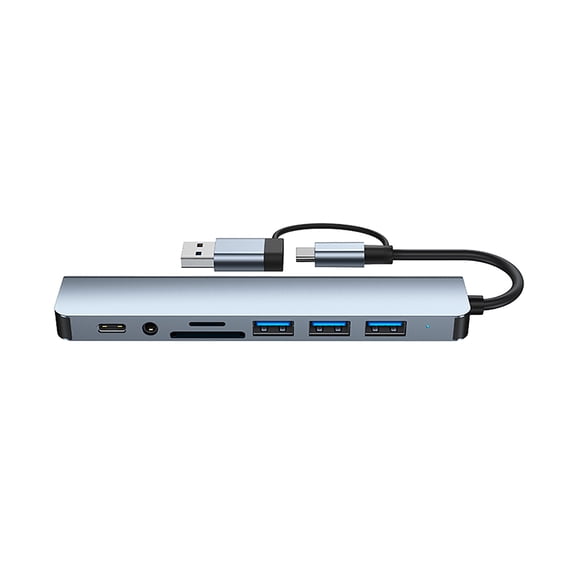 Momihoom 8-in-1 USB-C Hub with 100W Power Delivery, 4K 60Hz, 10Gbps Data Ports, and Ethernet