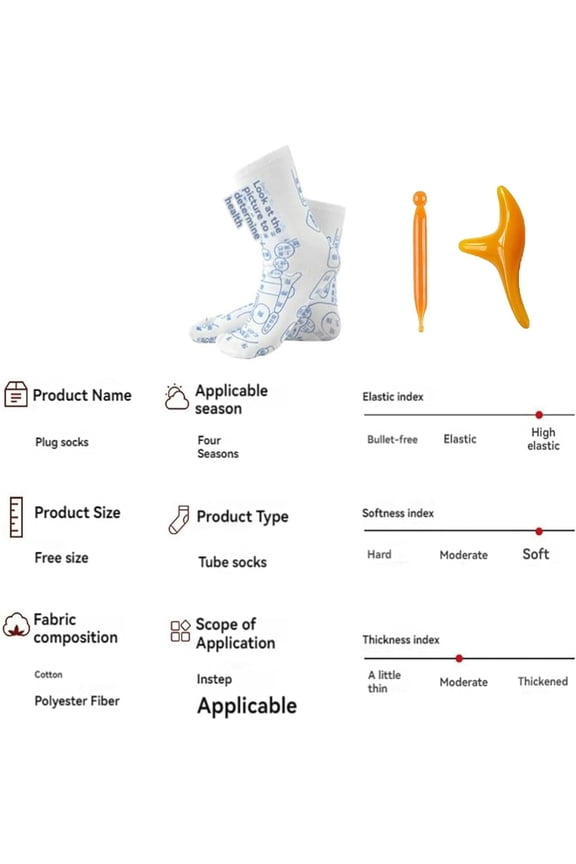 Momihoom Acupoint Reflexology Socks with Massage Tools, Therapeutic Foot Care Set for Pressure Point Therapy