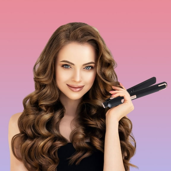 Momihoom Airflow Styler, 2 in 1 Hair Straightener and Curler, Professional Curling Wand with Cooling Air Vents,Auto Shut Off,Dual Voltage,Suitable for Travelling
