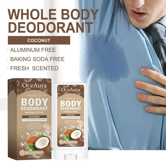 Momihoom Aluminum Free Anti-Friction Deodorant Stick Coconut + Vanilla for All Day Odor Control