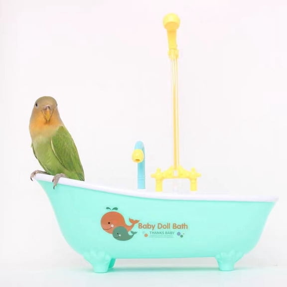Momihoom Automatic Shower Bird Bath, Fun Self-Watering Bathing Toy for Pet Parrots and Small Birds