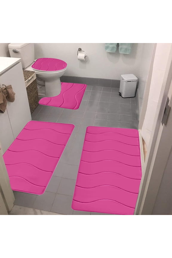 Momihoom Bathroom Mats Bathroom Accessories, Memory Foam Bathroom Mats , Bathroom Rugs Universal, Soft Comfortable, Water Absorption, Non-Slip