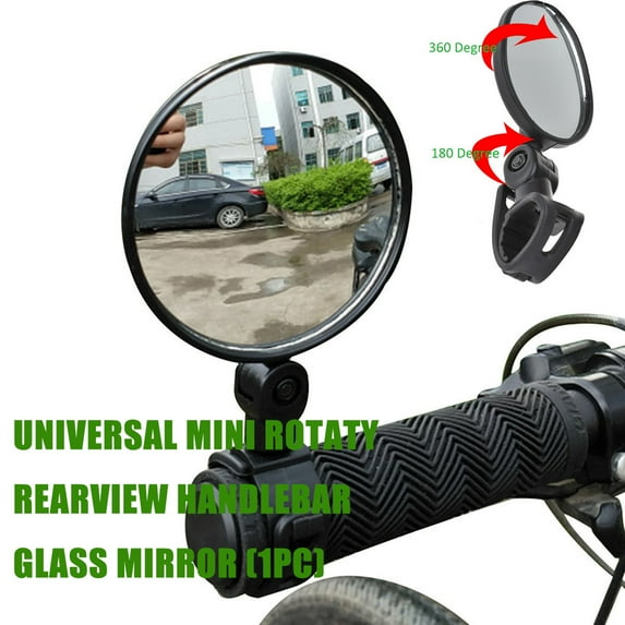 Momihoom Bike Mirror, Bike Bar End Mirror,Safe Cycling Rearview Mirror,360° Rotation Adjustable Handlebar HD Glass Bicycle Rearview Mirror Universal for Bicycle Electric Bike