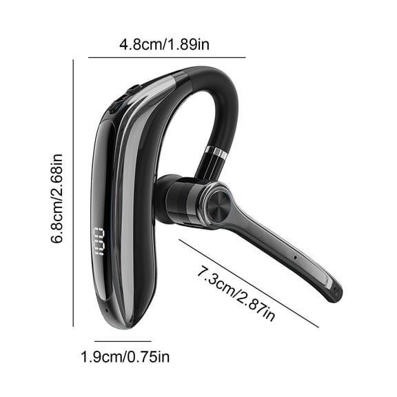 Momihoom Bluetooth 5.3 Over-Ear Wireless Headphones with Rotating Mic, LED Display, and Multipoint Connection