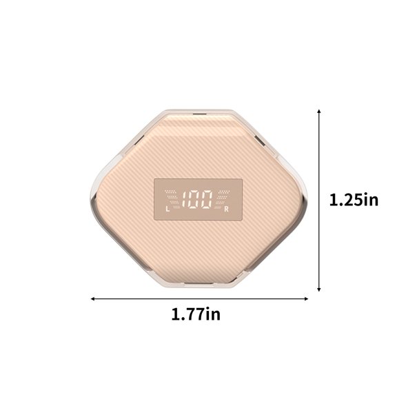 Momihoom Bluetooth 5.3 Wireless Earbuds with Digital Display Charging Case, Clear Call Noise Reduction