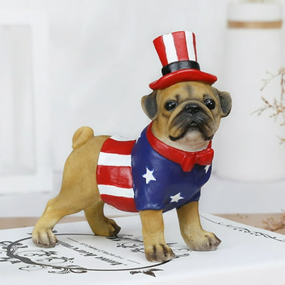 Momihoom Bulldog Decorative Sculpture, Bulldog Statue Home Decor, Creative English Bulldog Figurines, Modern Colorful Bulldog, Weathered Sitting Home Decor Statue