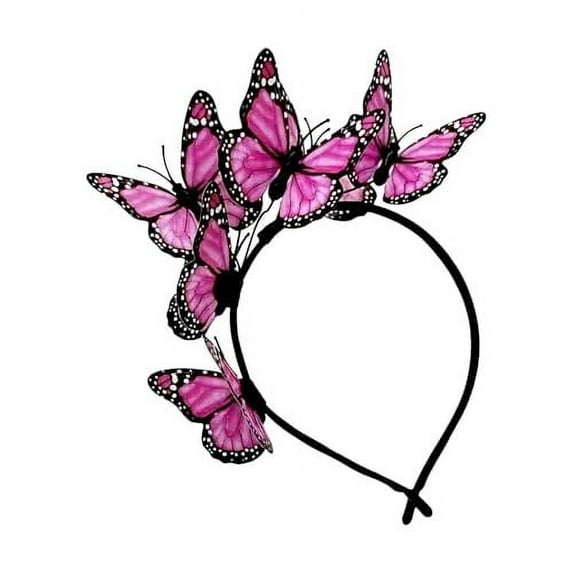 Momihoom Butterfly Headband Fascinator Hat Colorful Halloween Hairband Headpiece Hair Accessories for Women and Girls