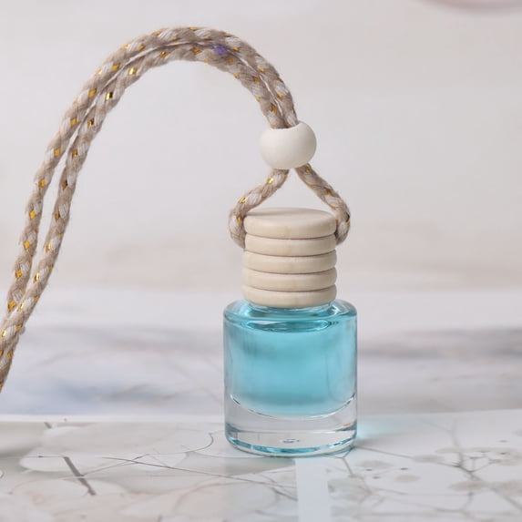 Momihoom Car Hanging Perfume Bottle Car Air Freshener Empty Glass Diffuser Bottles Hanging Fragrance Perfume Pendant Refillable Aromatherapy Essential Oils Bottle Auto Ornaments Decor