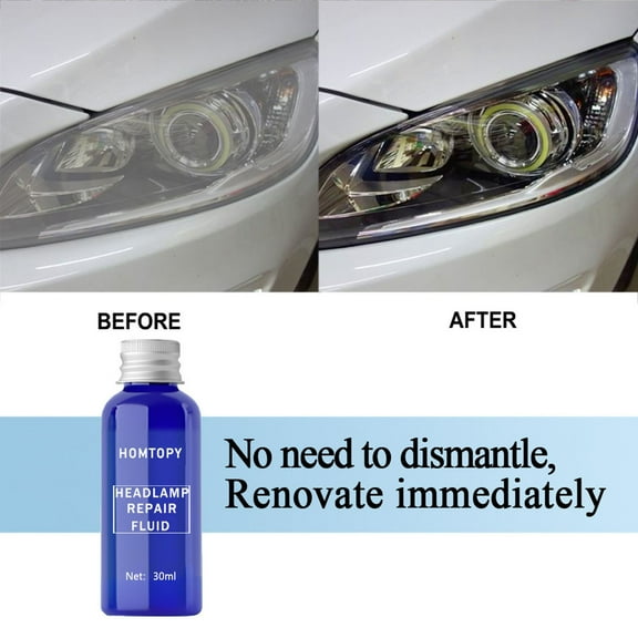Momihoom Car Headlight Restoration Liquid, Headlight Restoration Kit, Auto Headlight Anti-Scratch Lens Repair Fluid, Headlight Polish Cleaner for Restoring Dull Yellow Headlamp