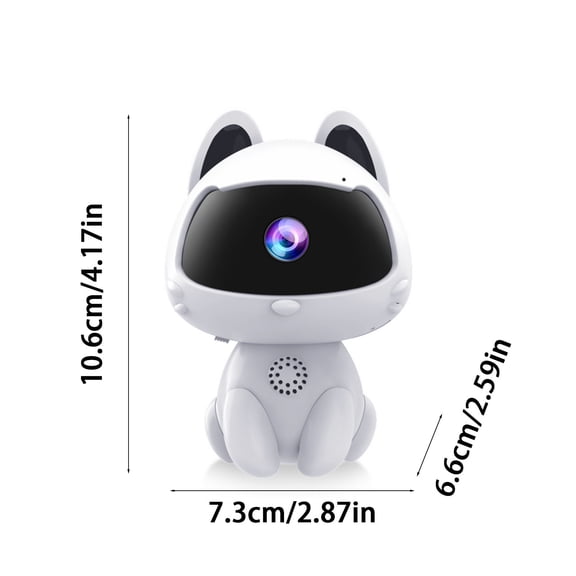 Momihoom Cat-Shaped WiFi Security Camera with Human Detection, 2K Night Vision, and Motion Alerts for Home Monitoring