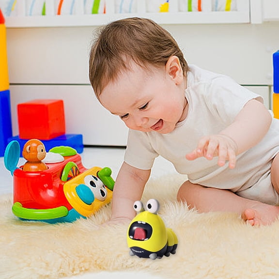 Momihoom Children's Electric Swing Caterpillar Cartoon Animal Crawling Owl Beetle Model Walking Insect Toy Puzzle