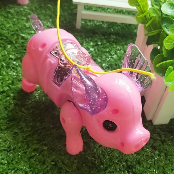 Momihoom Children's Toy Electric Luminous Concert Walking Leash Portable Cute Pig Lantern