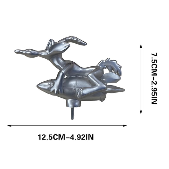 Momihoom Classic Wile E. Coyote Metal Hood Ornament, Vintage Car and Motorcycle Decorative Sculpture