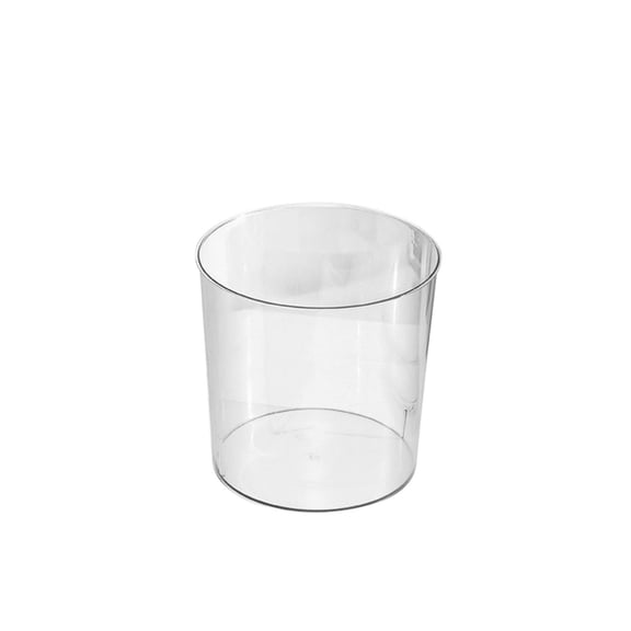 Momihoom Clear Cylindrical Plastic Waste Bin, Versatile Transparent Storage Container for Home, Office & Vanity Use