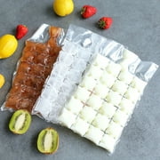 Momihoom Clear Ice Pop/Candy Plastic Bags,Food Grade Hot Sealing Packing Containers, Disposable Popsicle Molds Bag, Ice-Lolly Wrapping Party Favor Gift Bag