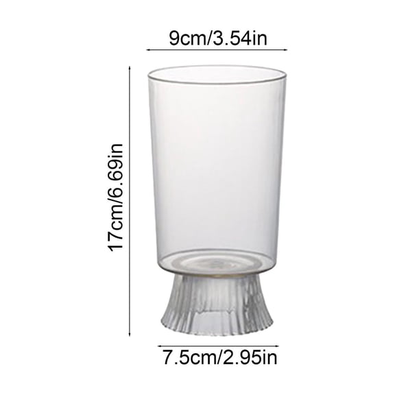 Momihoom Clear Modern Cylinder Vase for Flower Arrangements and Home Decor