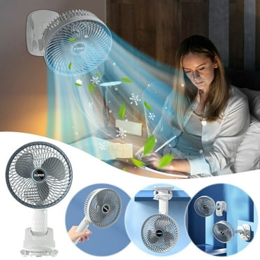 Momihoom Clip Fan Rechargeable Battery Mini Fan with Clip on Fan Sturdy Clamp Portable Tent Camping Fan Handheld Small Desk Desktop Table Fan for Travel Outdoor/Indoor Treadmill