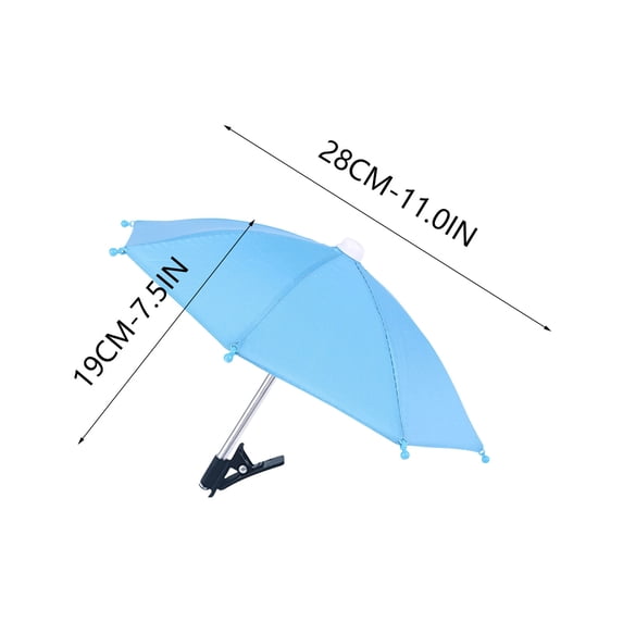 Momihoom Clip-On Mini Sun Rain Umbrella, Universal Clamp Umbrella for Phone Camera Outdoor Activities